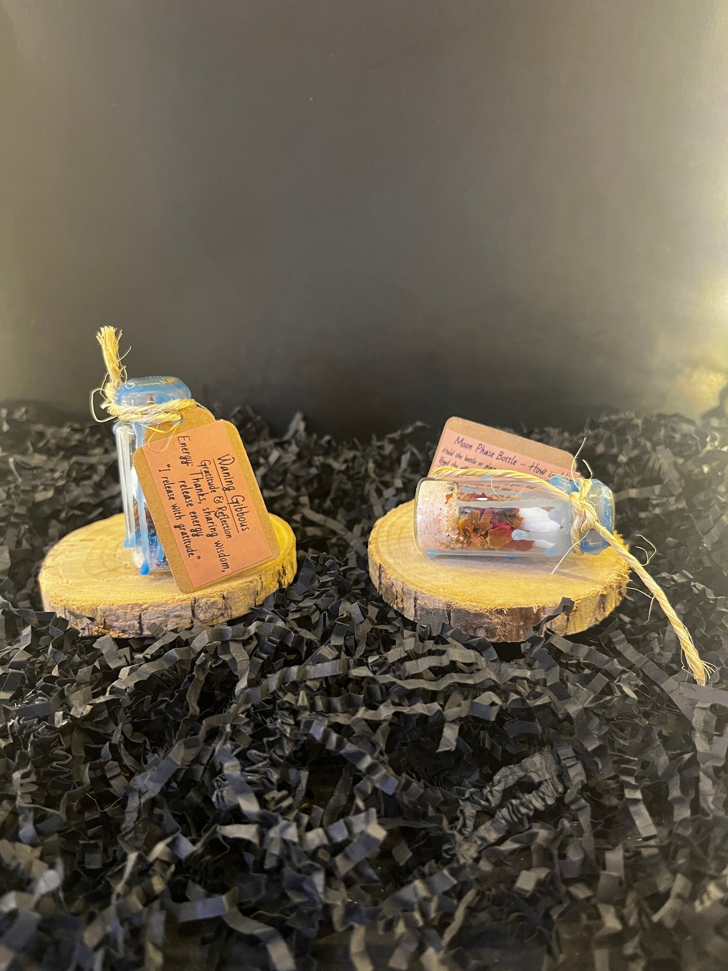 Waning Gibbous moon phase bottle ~ “Gratitude & Release”