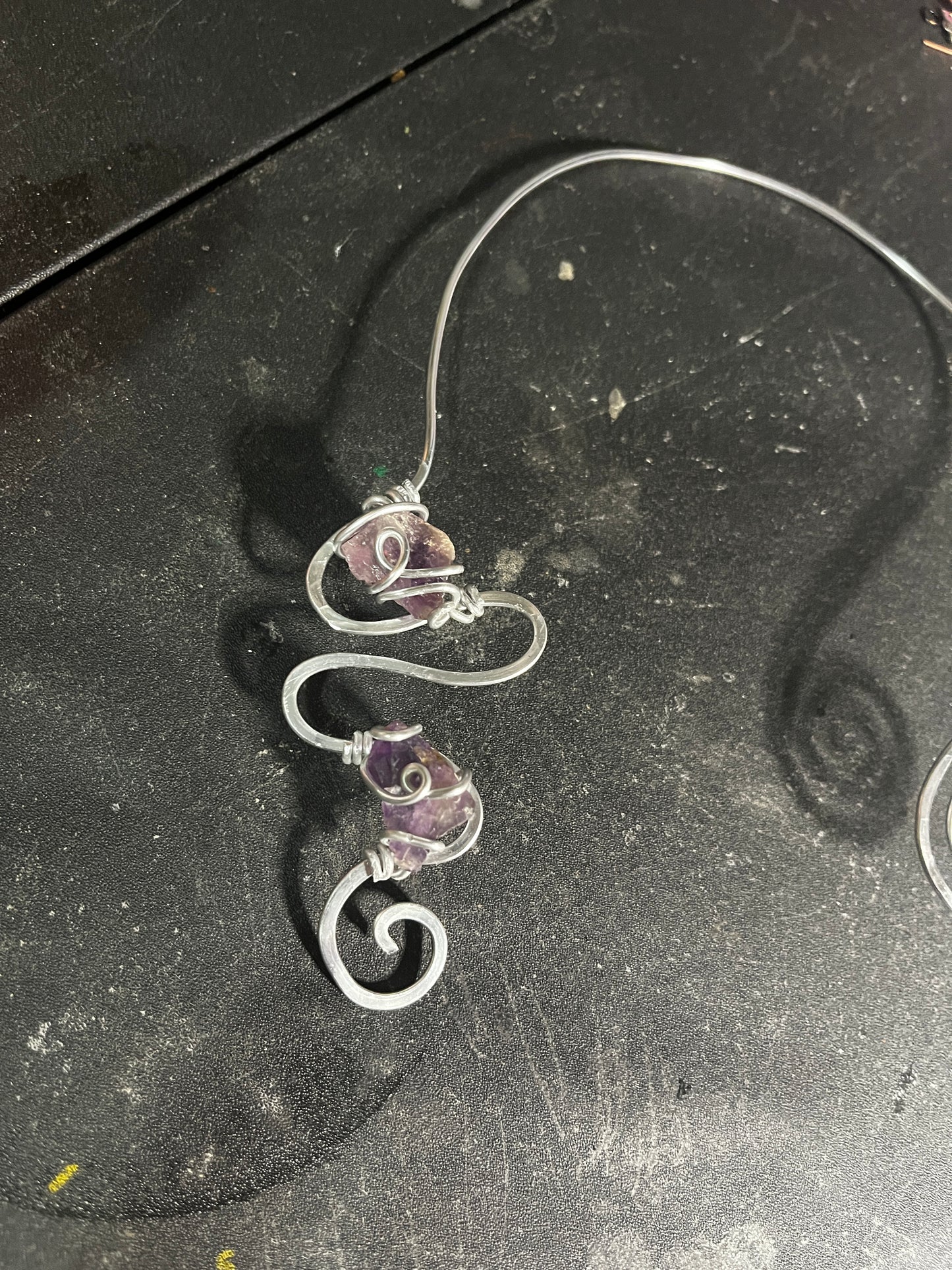 Spirit bound amethyst neck cuff