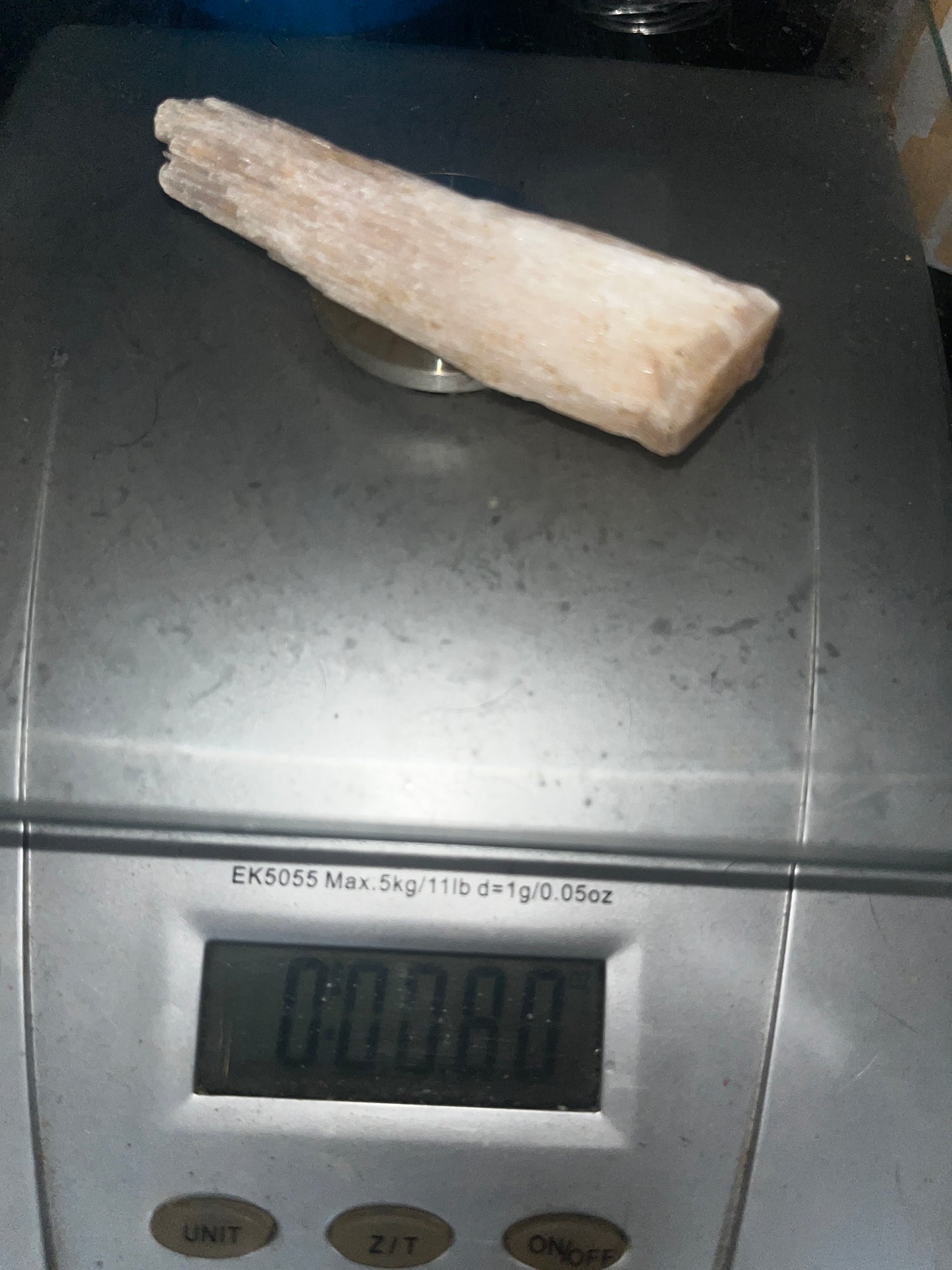 Raw peach Selenite