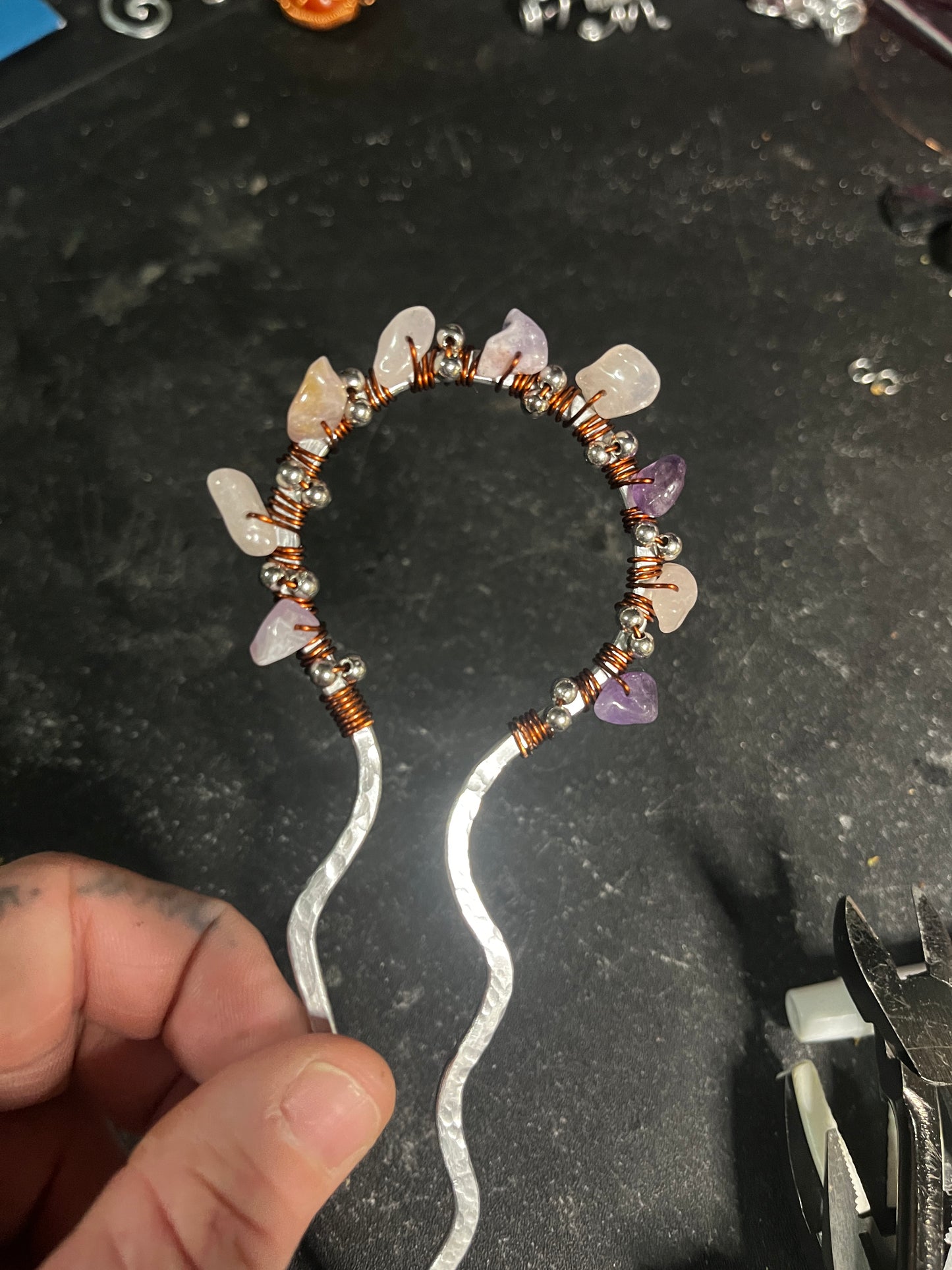 Whispering Willow Crystal Hair Fork