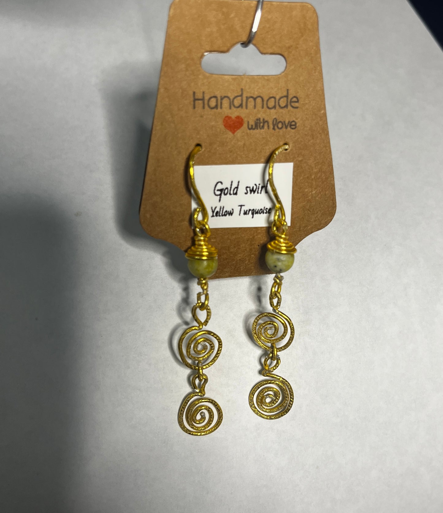 Golden Solar Swirl Earrings
