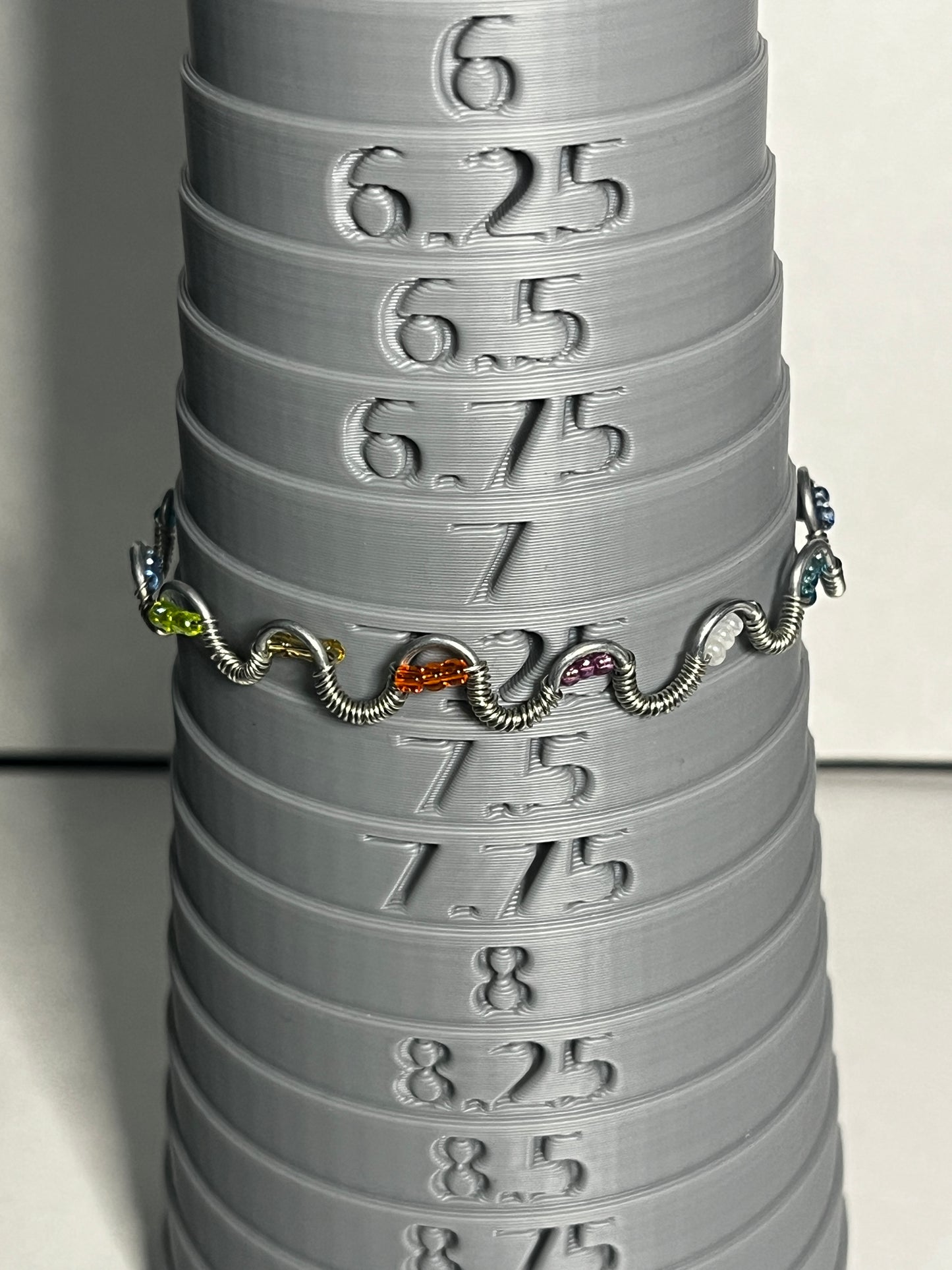 Silver Chakra Bracelet (Fits 6.25–7.25”)