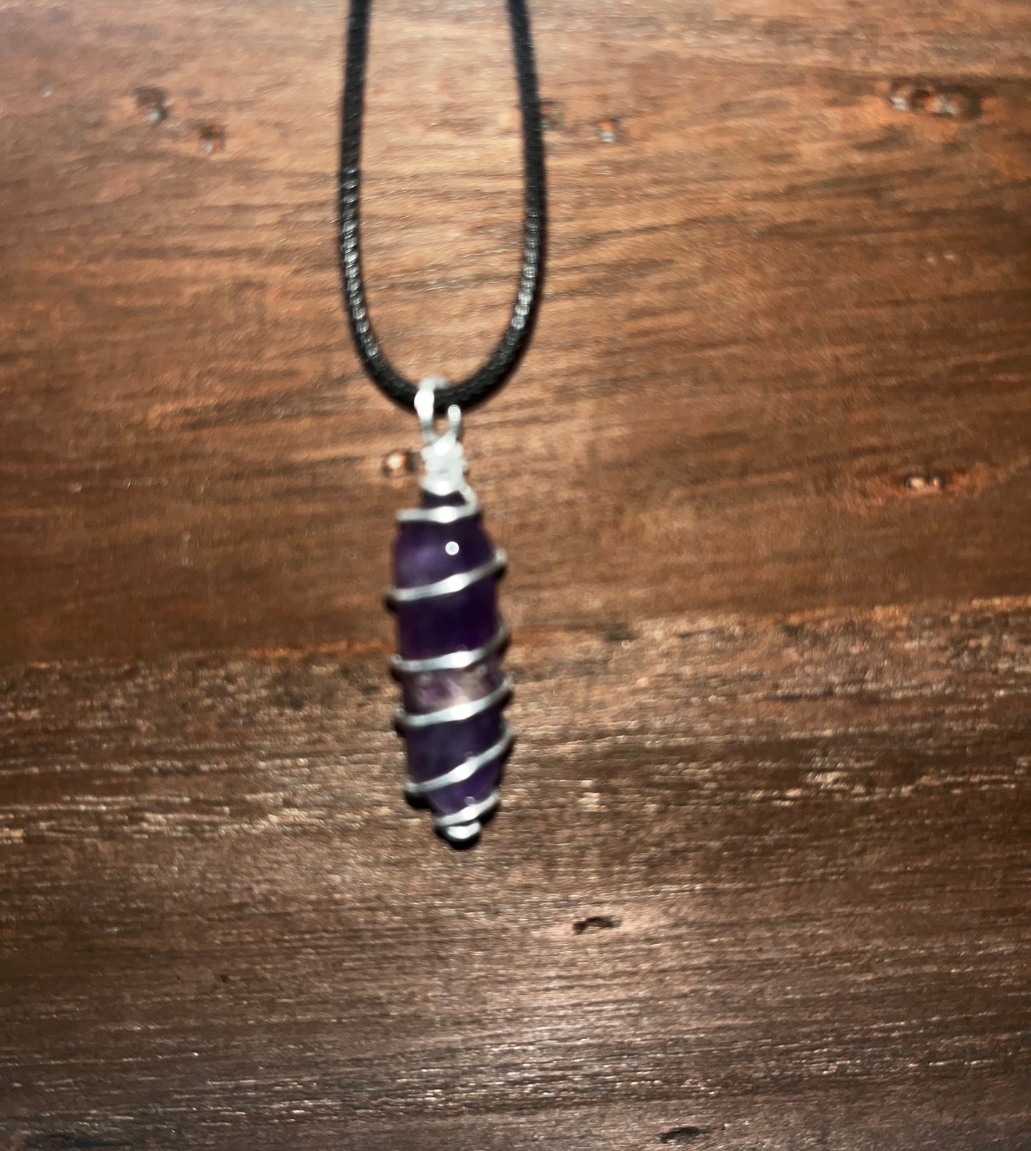 Amethyst double point pendant