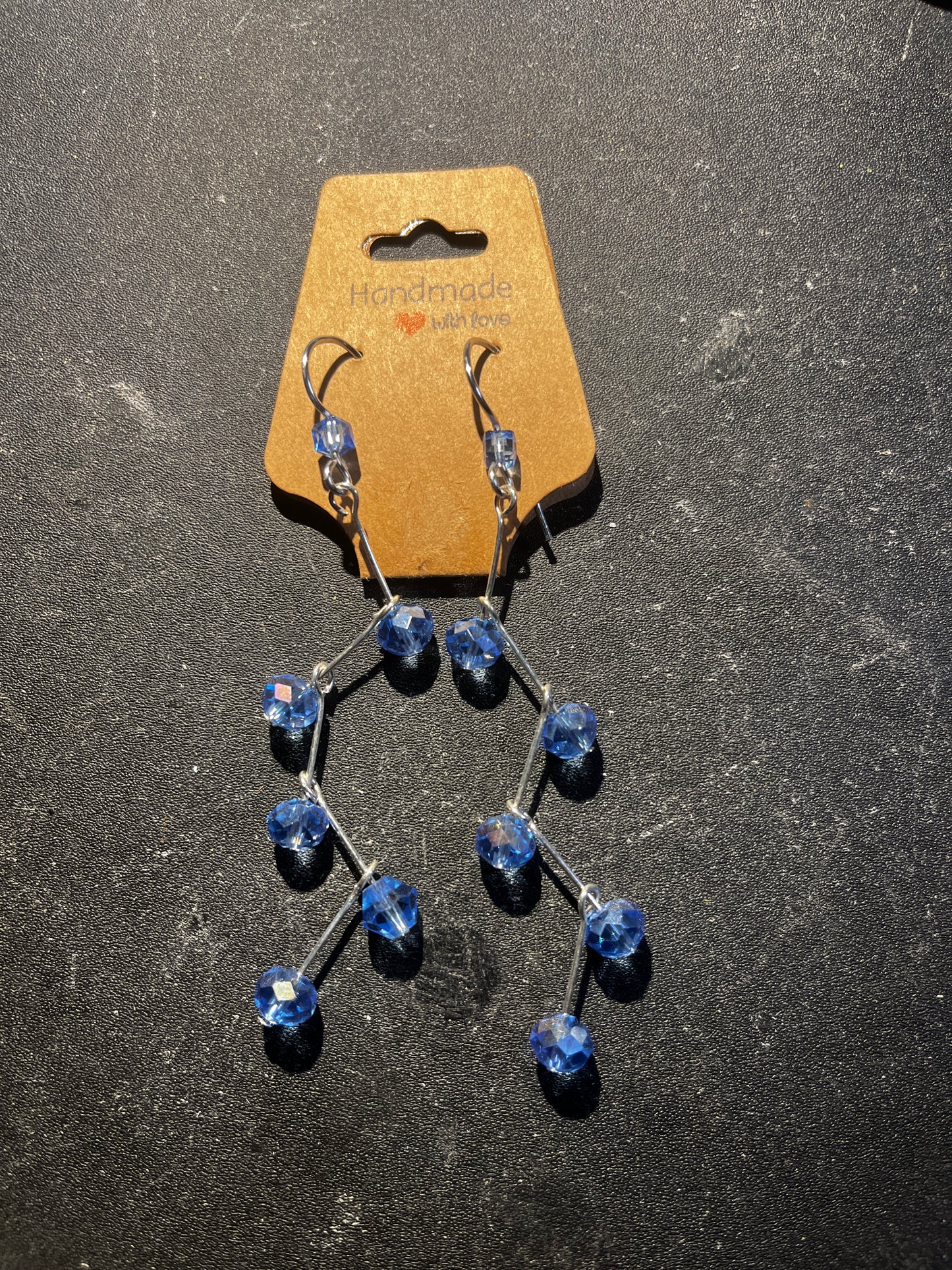 Blue drop earrings