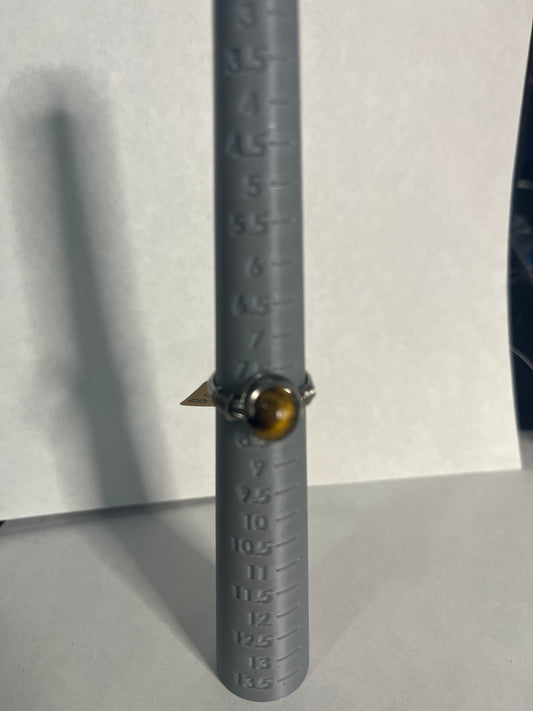 Silver Tiger’s Eye Ring sz7