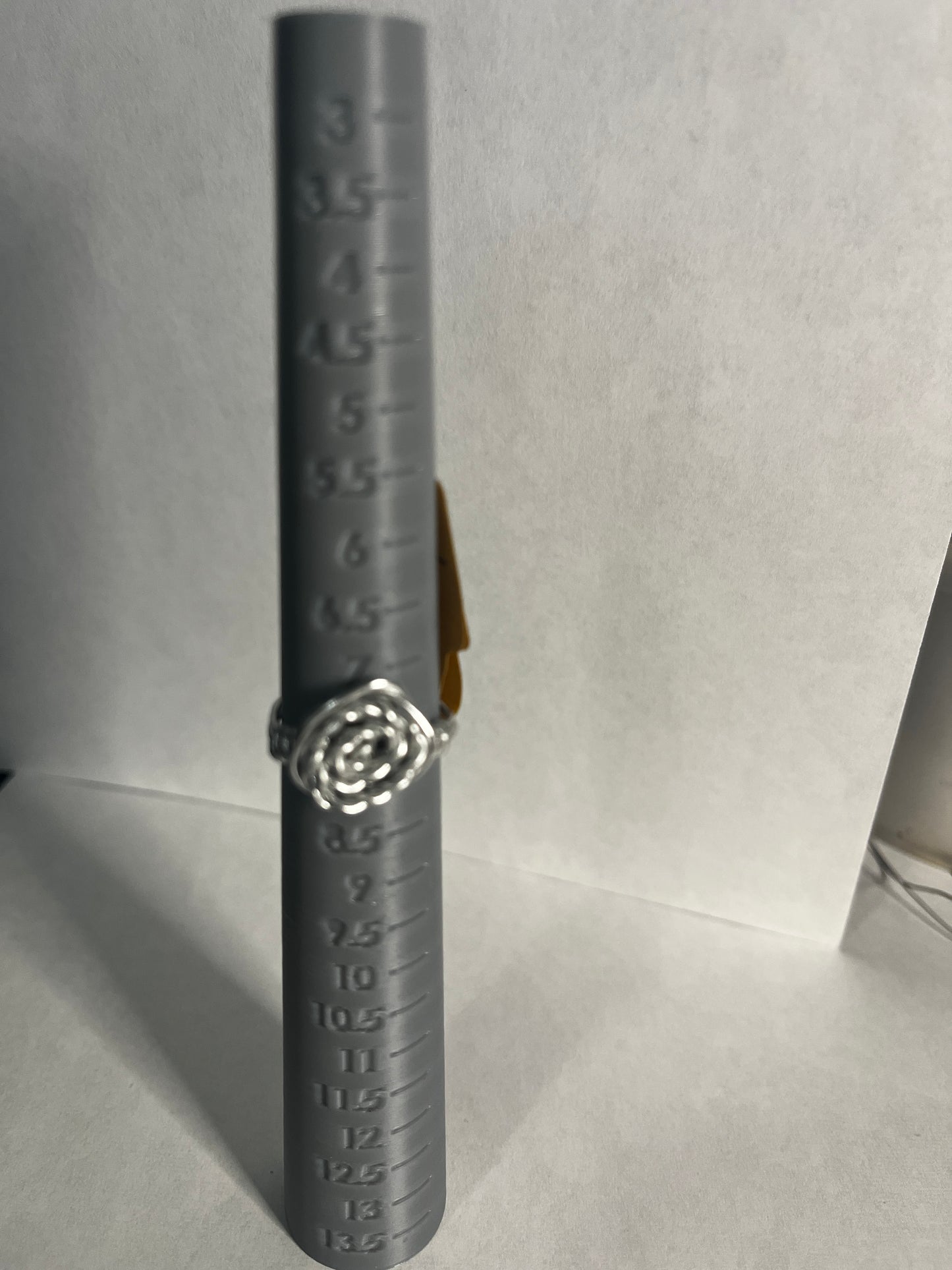 Silver rose ring sz7