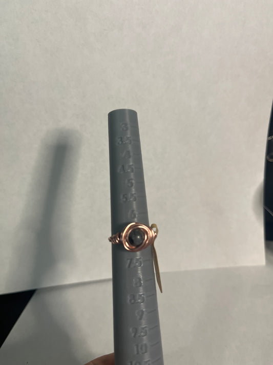 Larvikite ring sz7