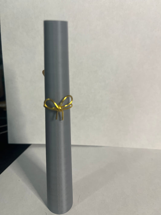 Gold plated bow ring sz7