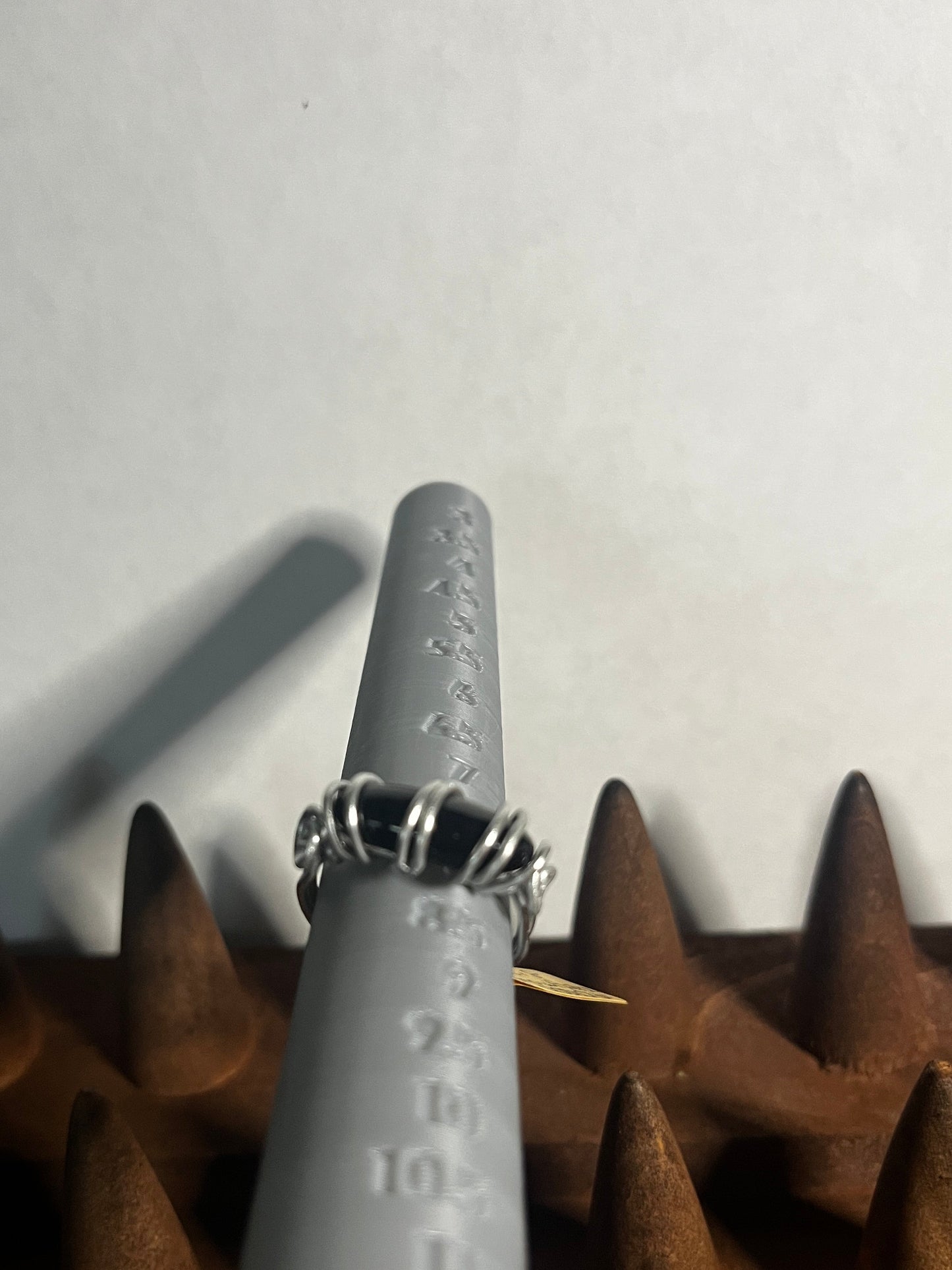 Snowflake Obsidian Ring sz8