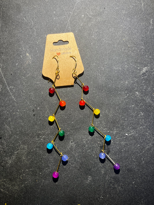 Chakra drop earrings