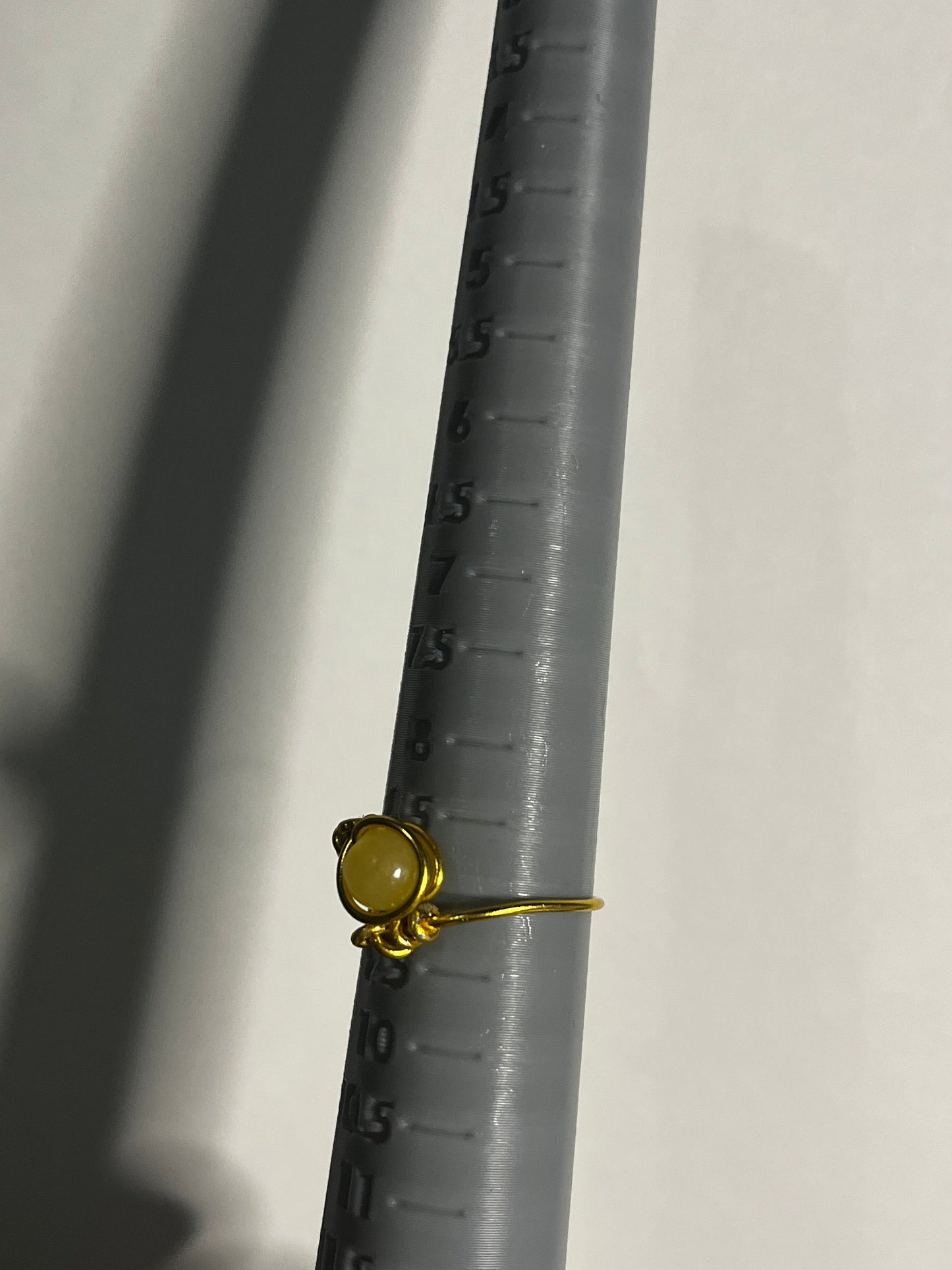 Yellow Jade Ring sz9