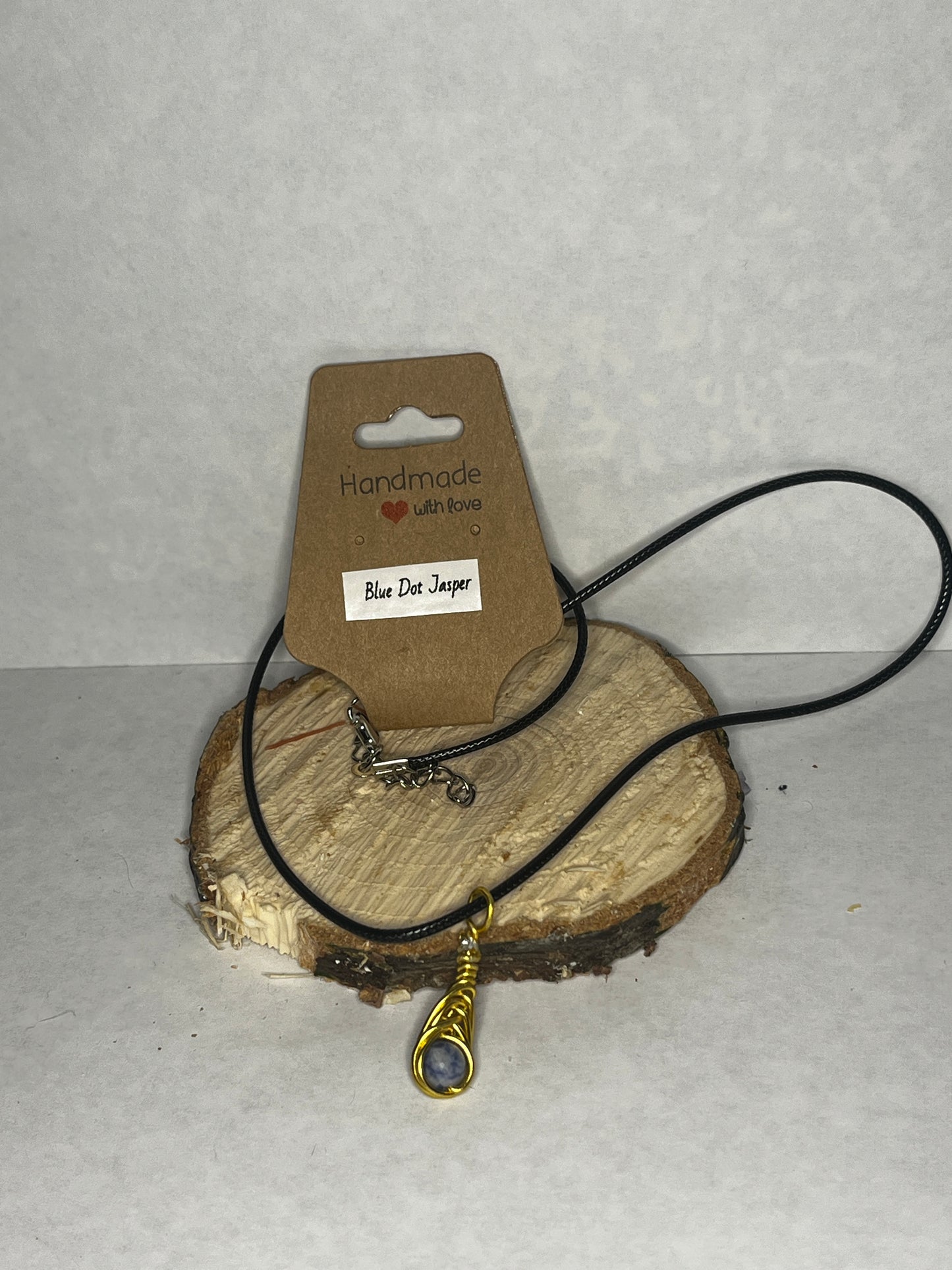 💙 Blue Dot Jasper Pendant Necklace