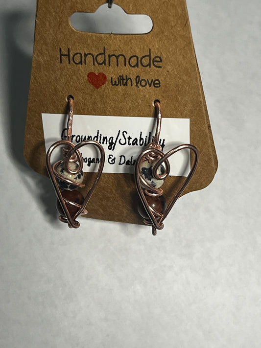 Grounded Heart Earrings