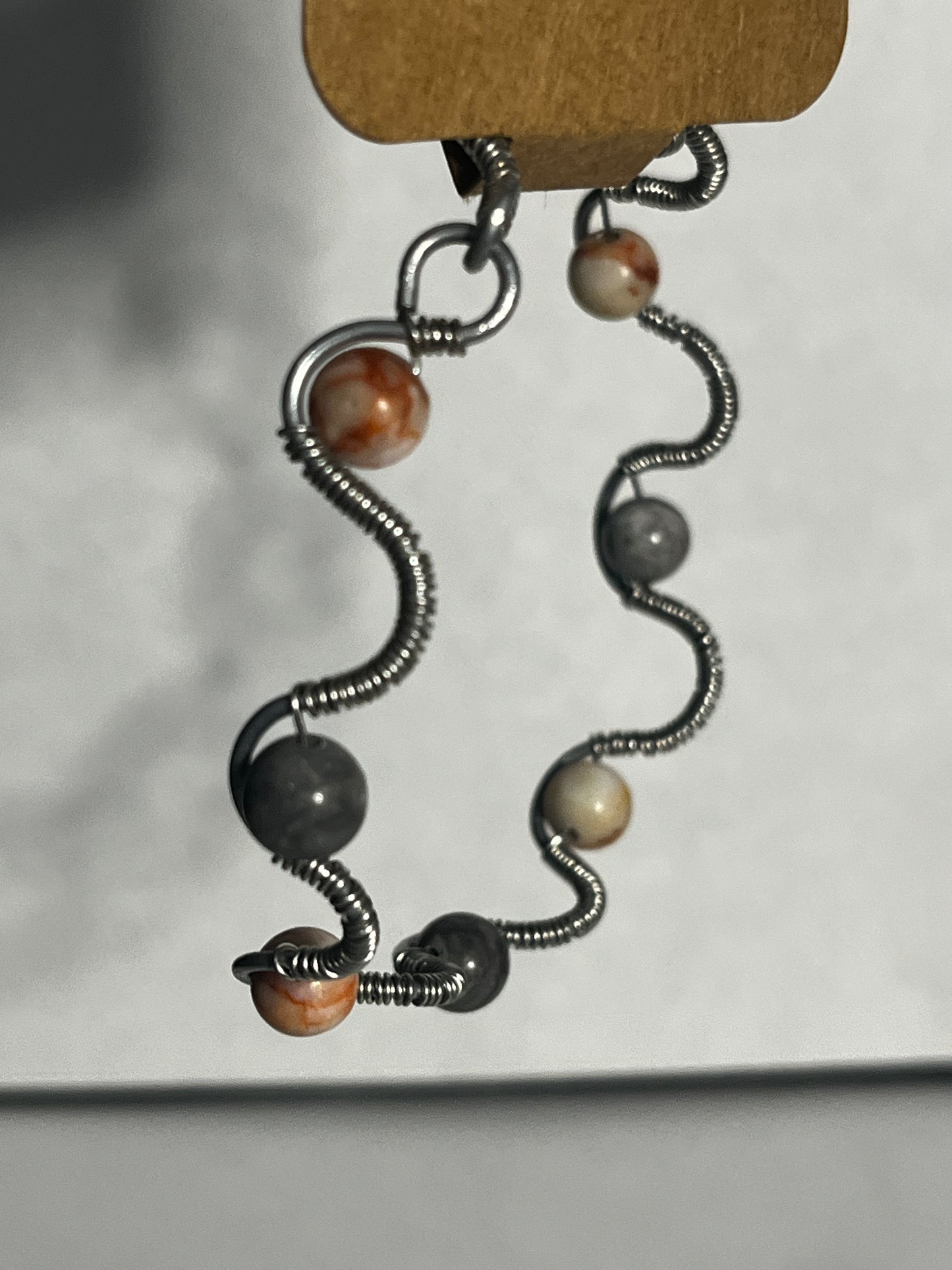Red Vein Jasper & Larvikite (sz 6.75)