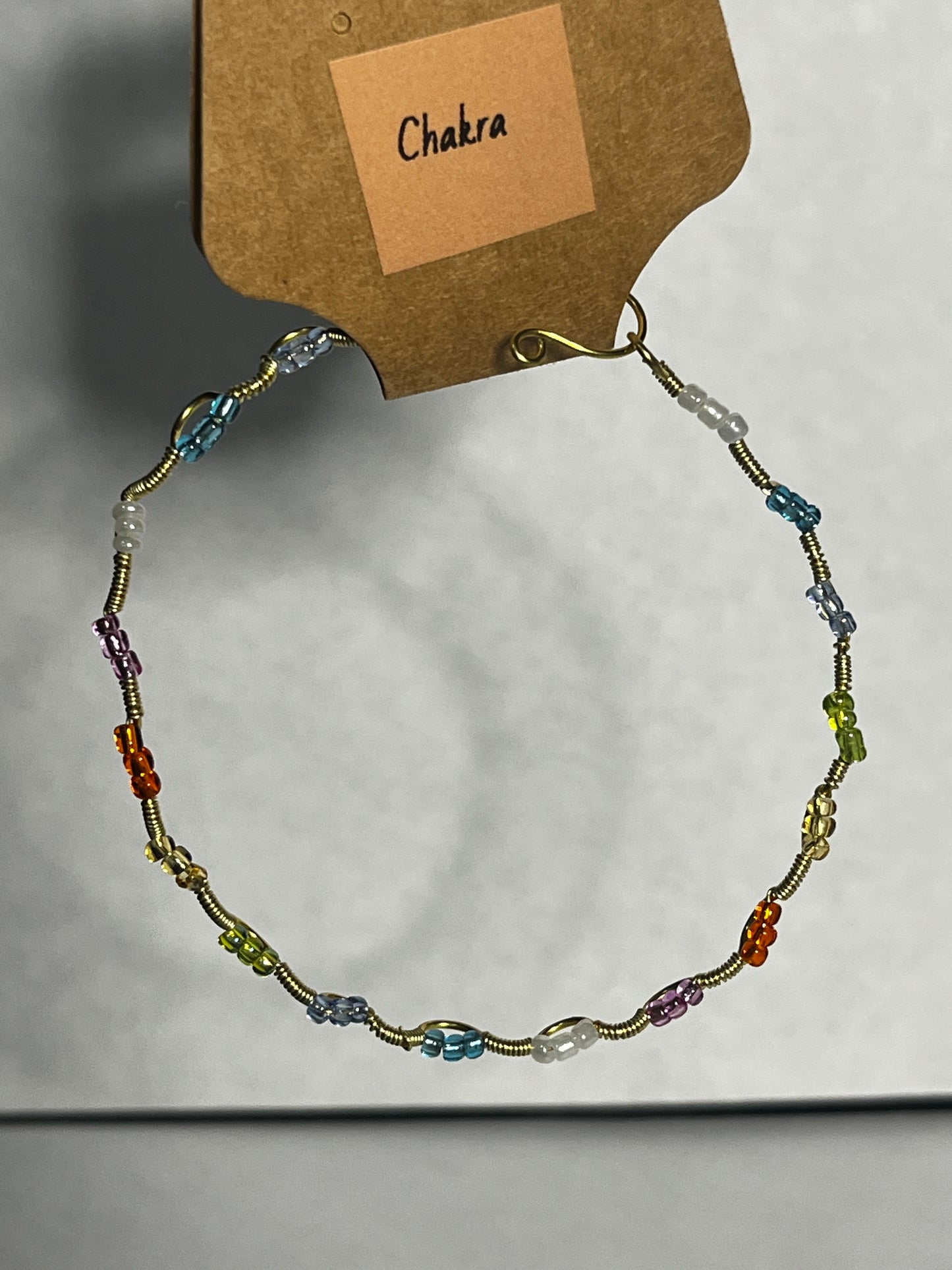 Gold Chakra Bracelet (Sz 7.25)