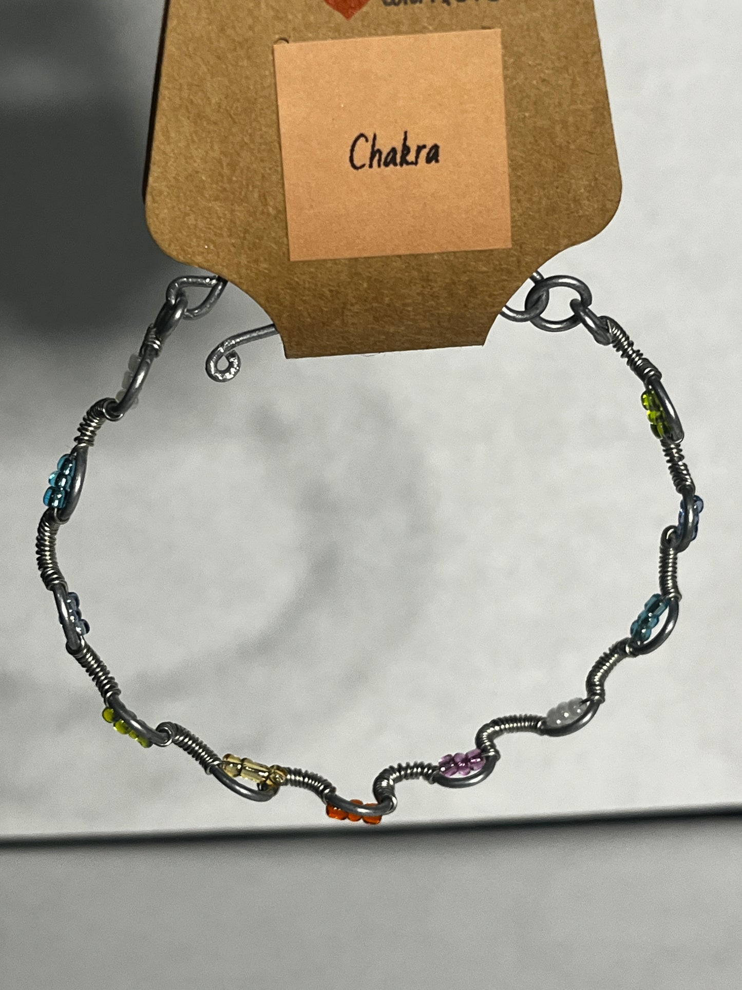 Silver Chakra Bracelet (Fits 6.25–7.25”)
