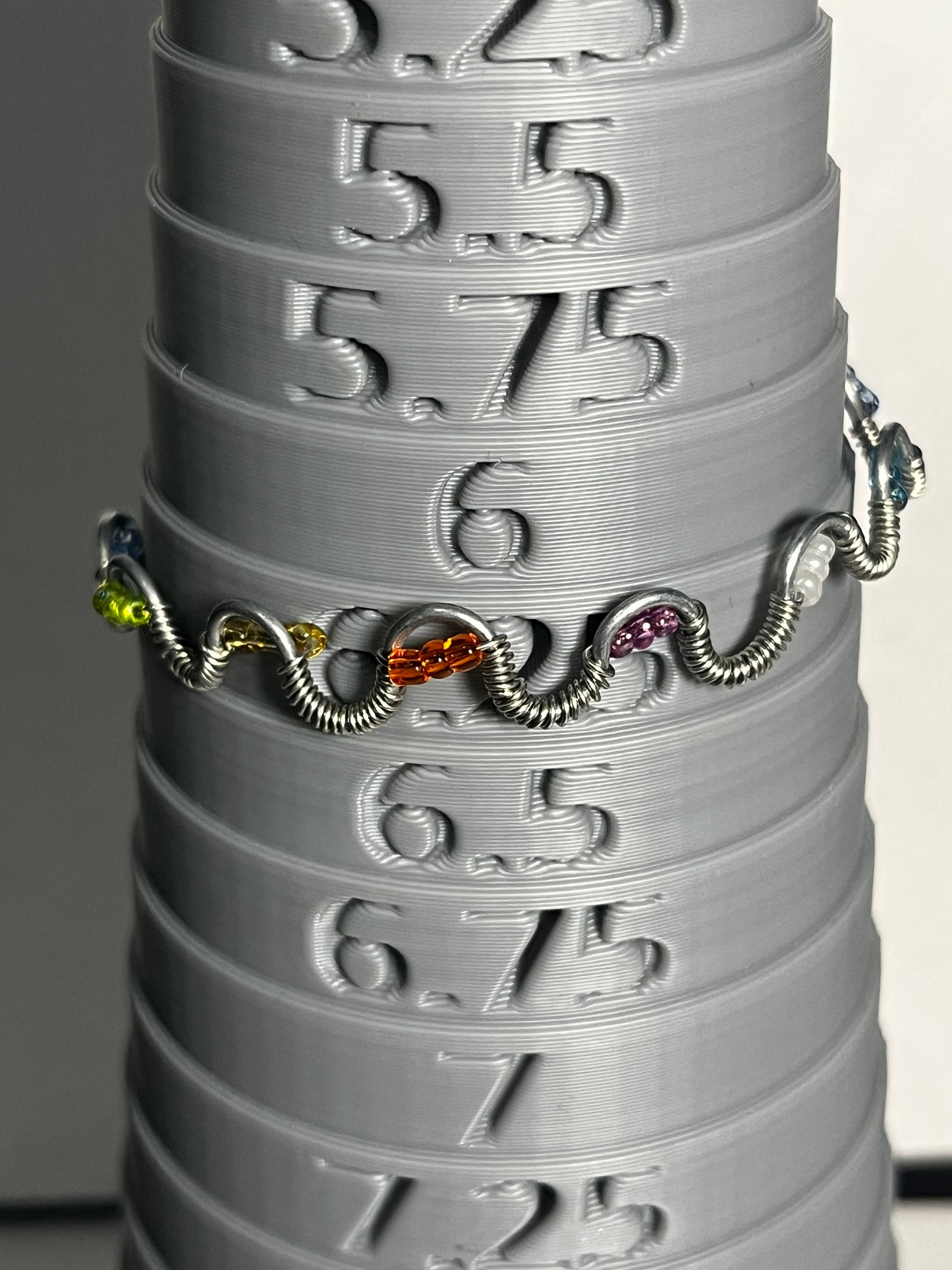 Silver Chakra Bracelet (Fits 6.25–7.25”)