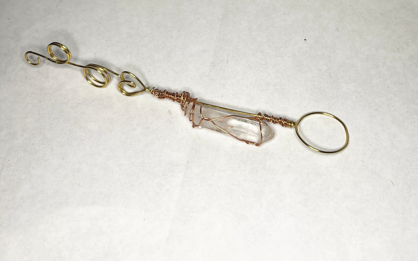 Clear Quartz Blunt & Joint Holder Ring (Fits Size 6.5)