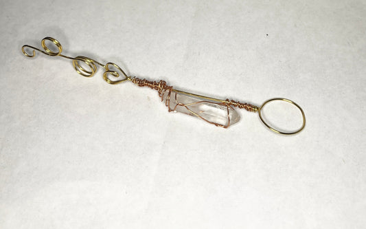 Clear Quartz Blunt & Joint Holder Ring (Fits Size 6.5)
