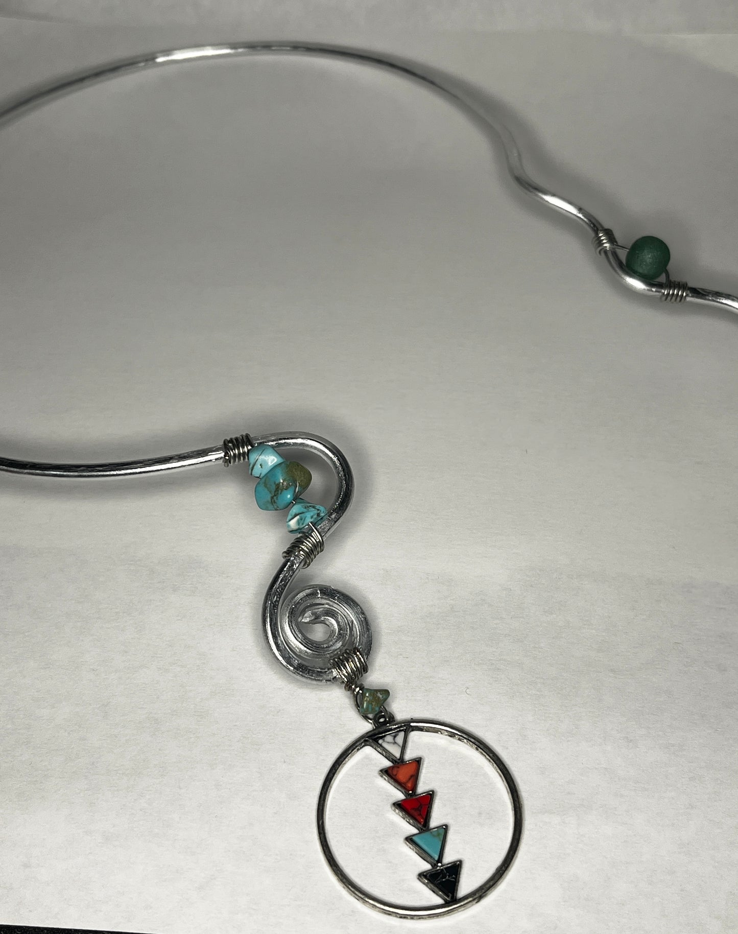 Earth Spirit Wire Cuff Necklace