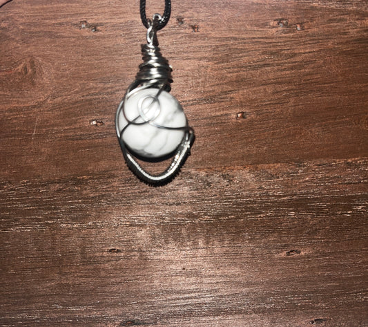 Howlite Sphere pendant