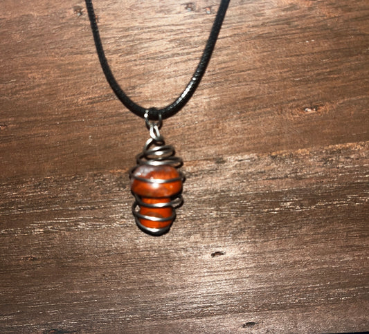 Carnelian Mushroom pendant