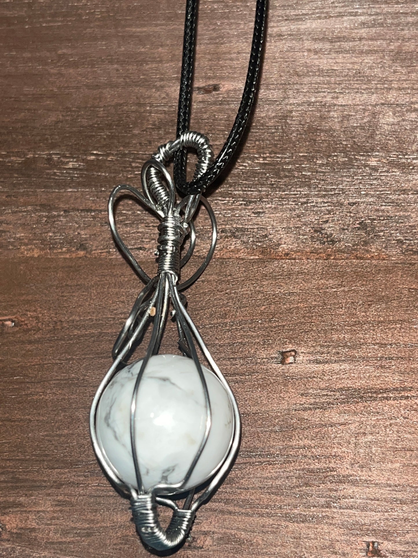 Howlite Sphere pendant
