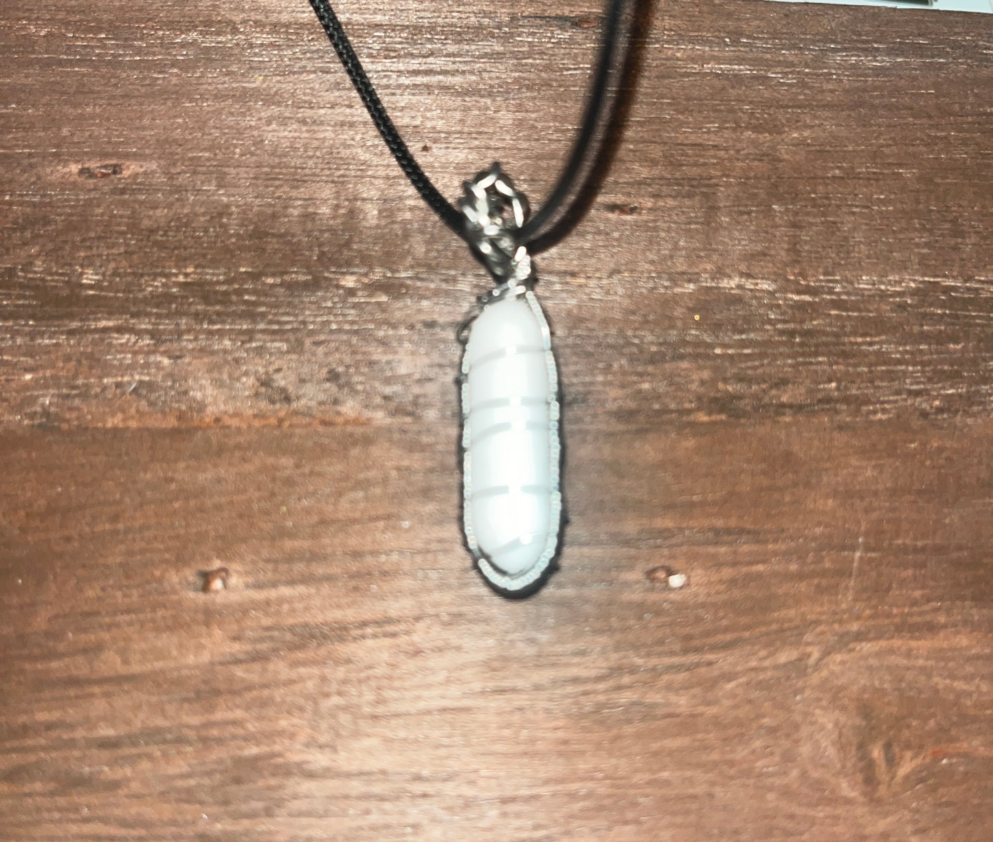 Milky Quartz double point pendant